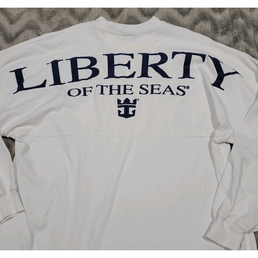 Spirit Jersey Mens L White Liberty Of The Seas Long Sleeve Shirt